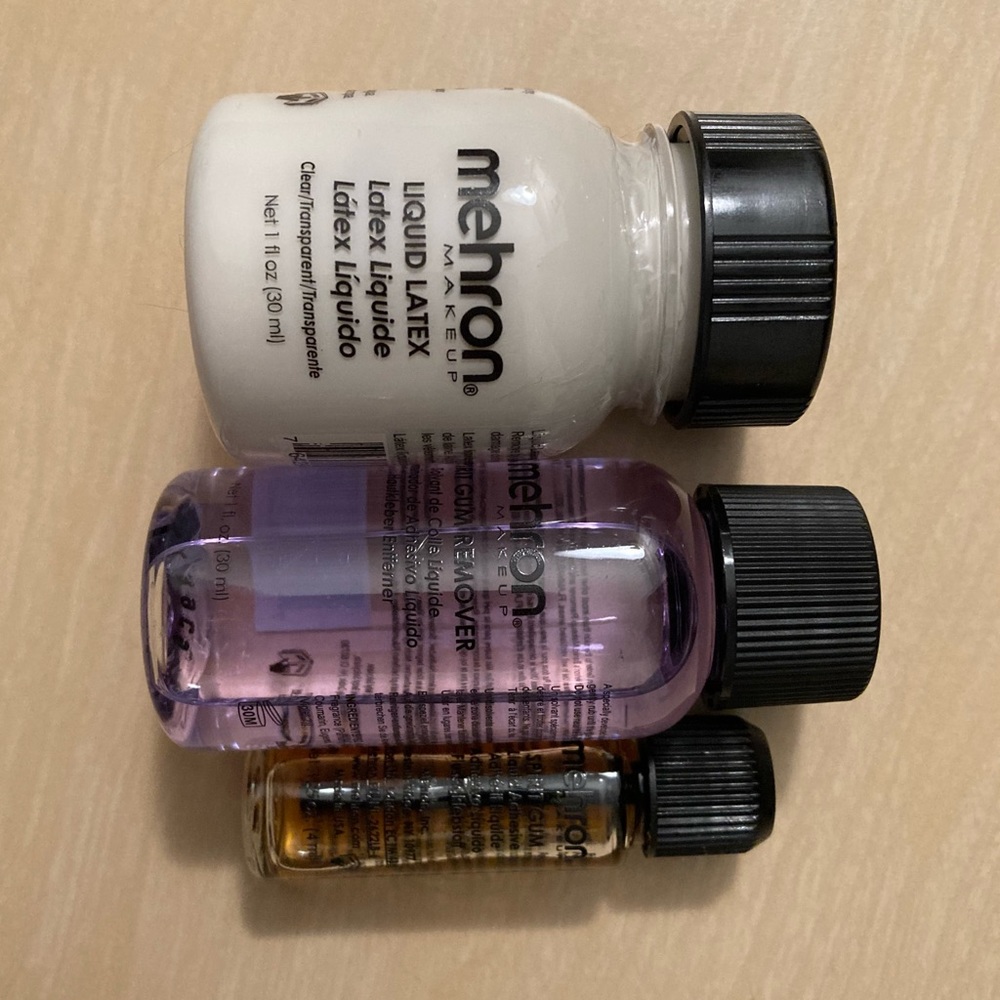 Mehron Liquid Latex - Spirit Gum - Spirit Gum Remover Bundle